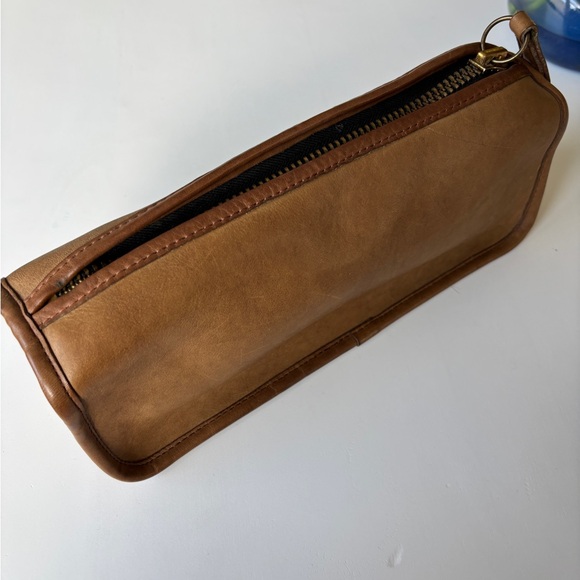 Coach 5020 Wetpack Leather Toiletry Makeup Pouch Bag Putty Tan - Picture 3 of 9